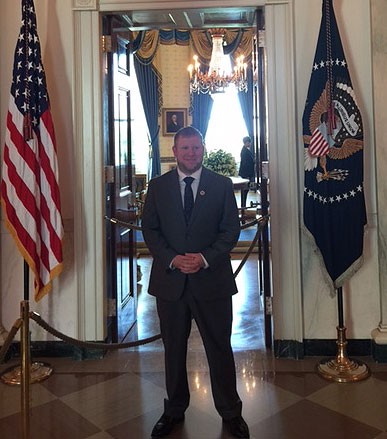 Senior economics major Chris Boggs spent the summer interning in the Office of Administration in the White House Information Technology department.