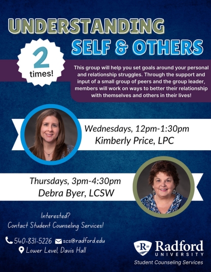 Understanding Self and Others with Debra Byer, LCSW and Kimberly Price, LPC  | Spring 2024