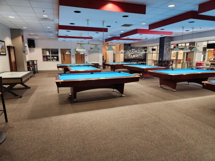Game Room with Billiards Tables