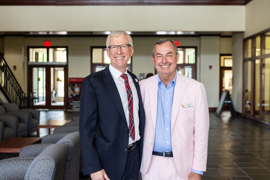 Eugene Naughton and Radford President Bret Danilowicz