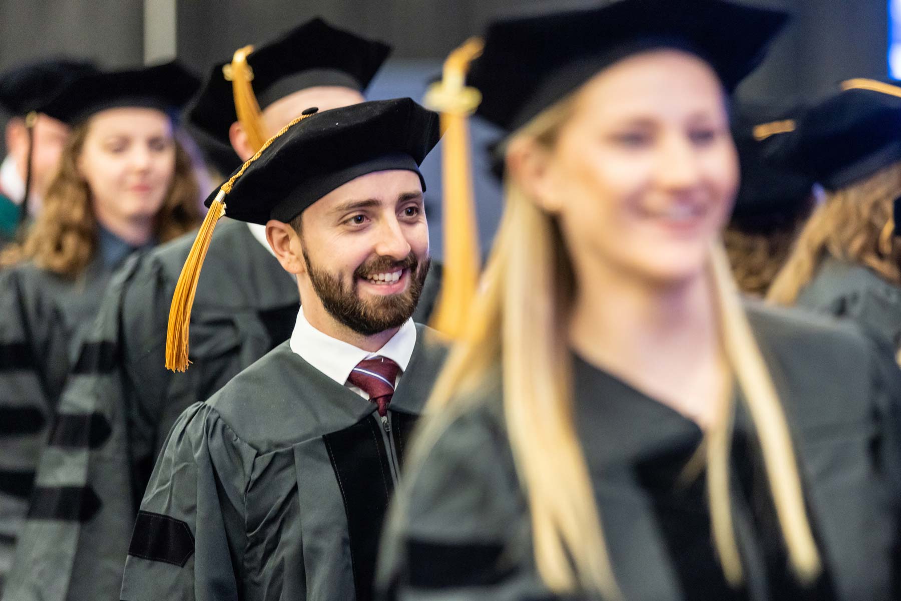 grad student at commencement