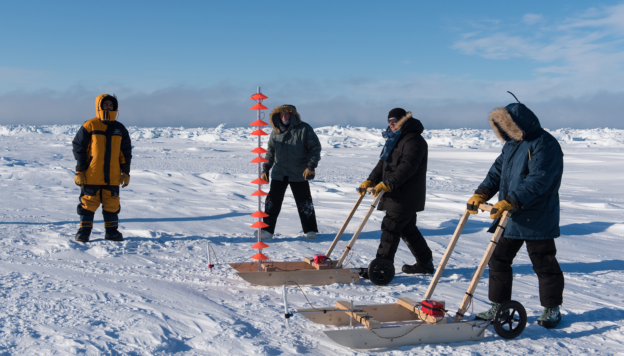 students conducting research in Alaska