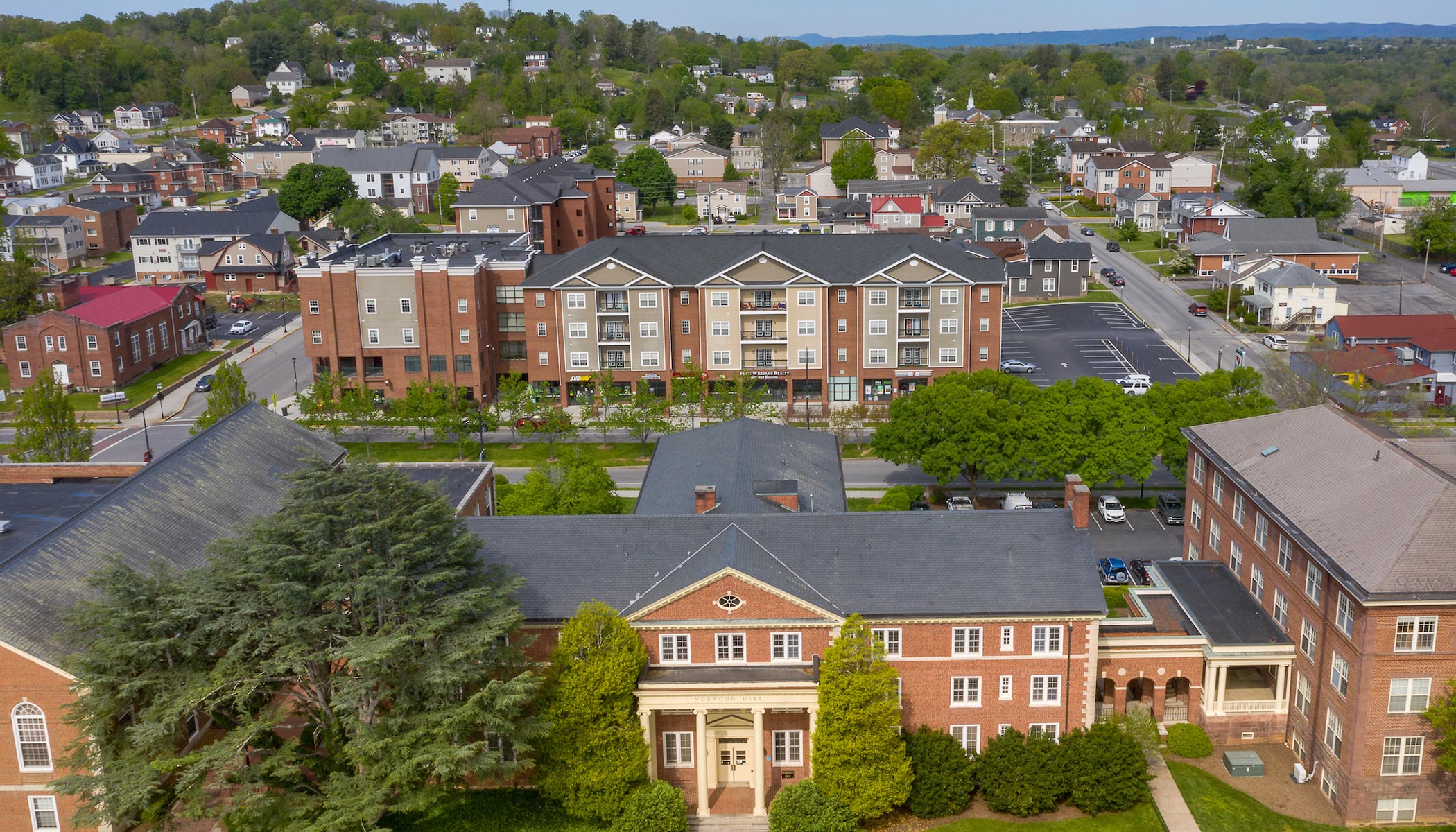 view of HR building from drone