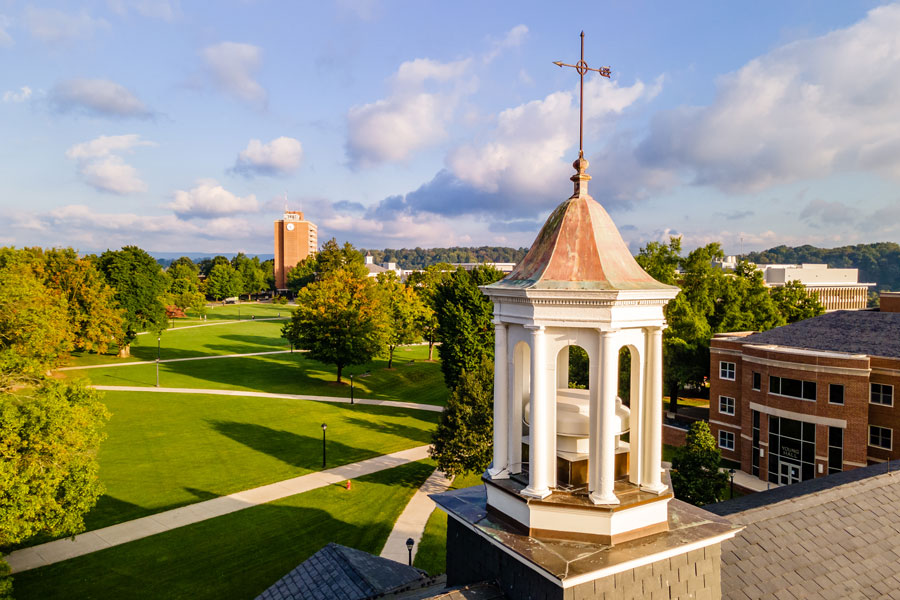 view over campus