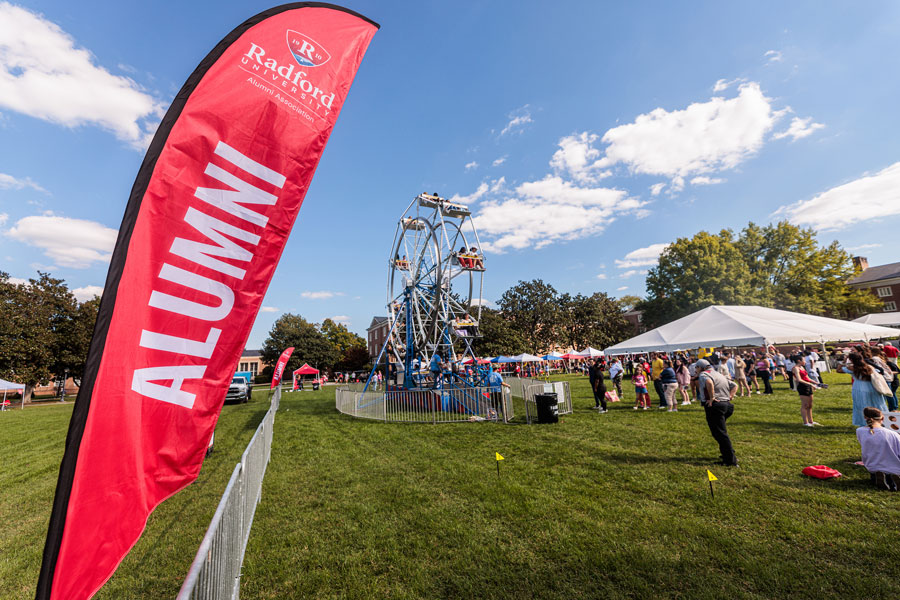 Alumni village at Homecoming