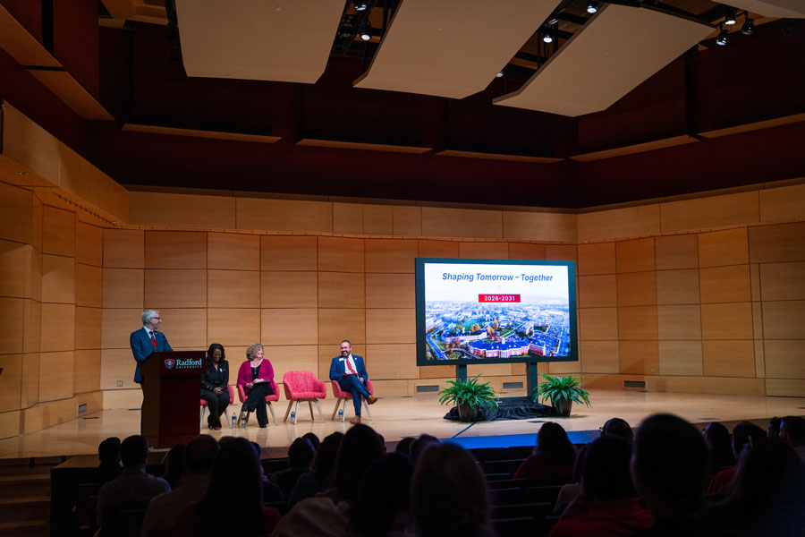 President Bret making a presentation