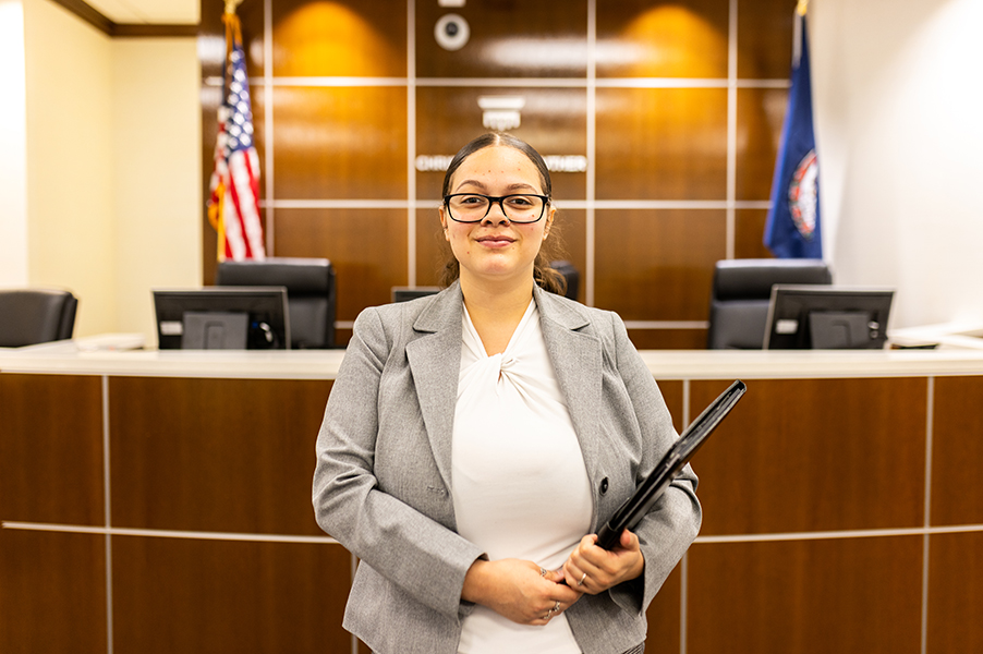 I’yonah Cartwright in Mock Courtroom