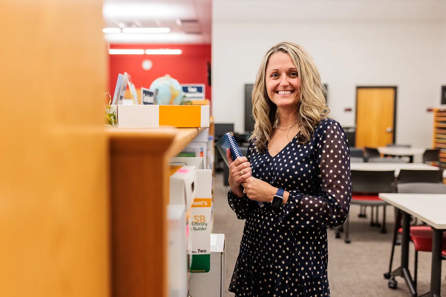 student in Teaching Resource Center