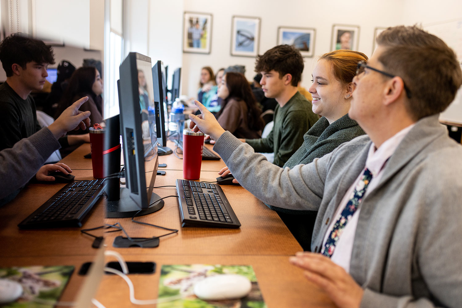 students in a computer lab