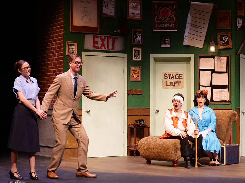 Performers on the stage of Moon Over Buffalo in the Main Stage Theatre in the Artis Center